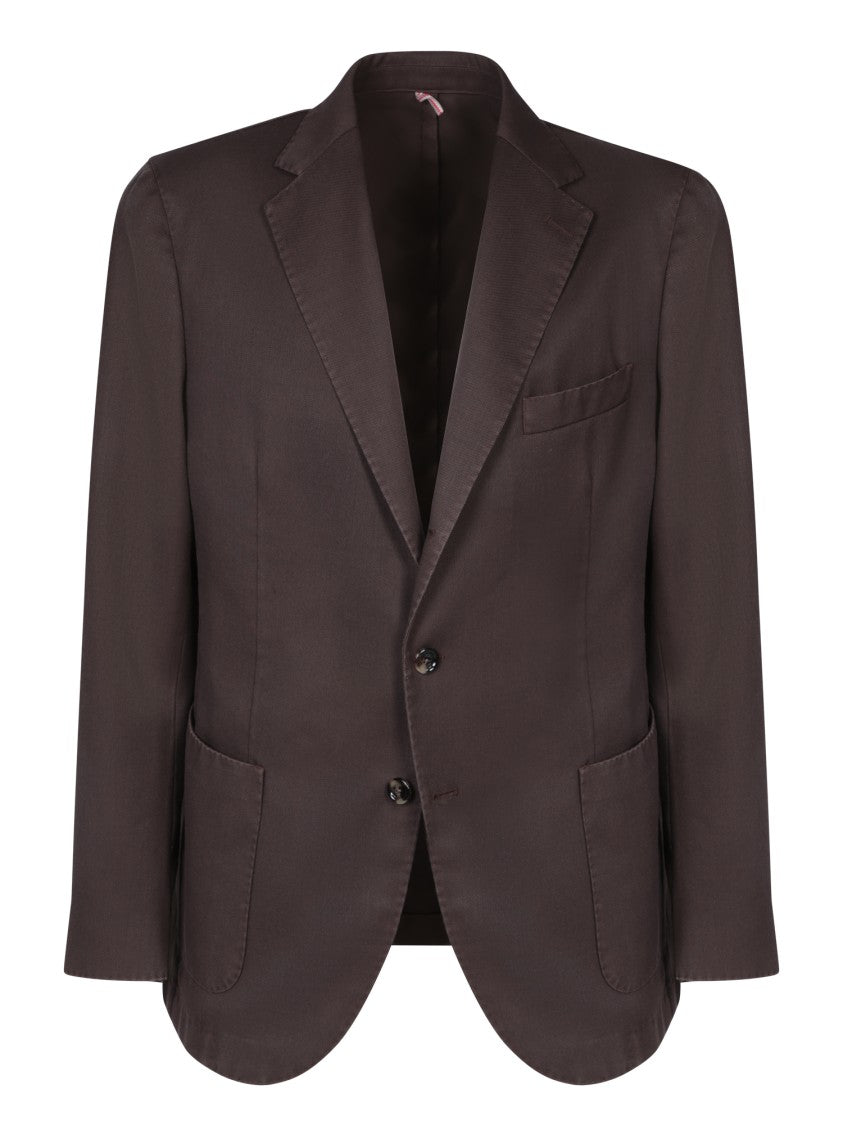 Dell'oglio Brown Single-Breasted Blazers