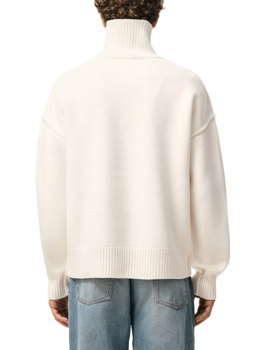 Ami Paris Perfume Funnel Neck Quota Wool Sweater