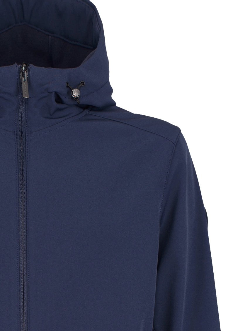 Colmar Blue Adjustable Hood Zip Casual Jacket