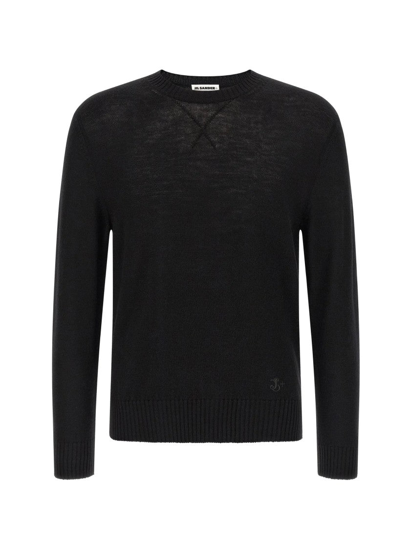 Jil Sander Black Fine Knit Merino Sweater