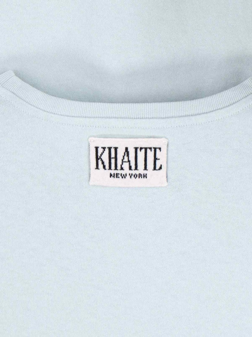 Khaite Logo T-Shirt – Light Blue