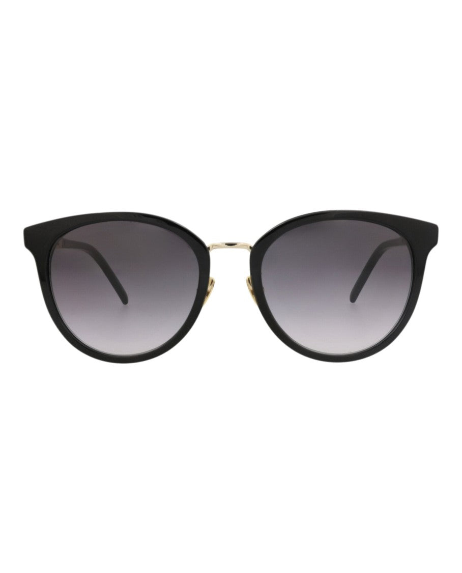 Saint Laurent Round-Frame Acetate Sunglasses With Gold-Tone Accents