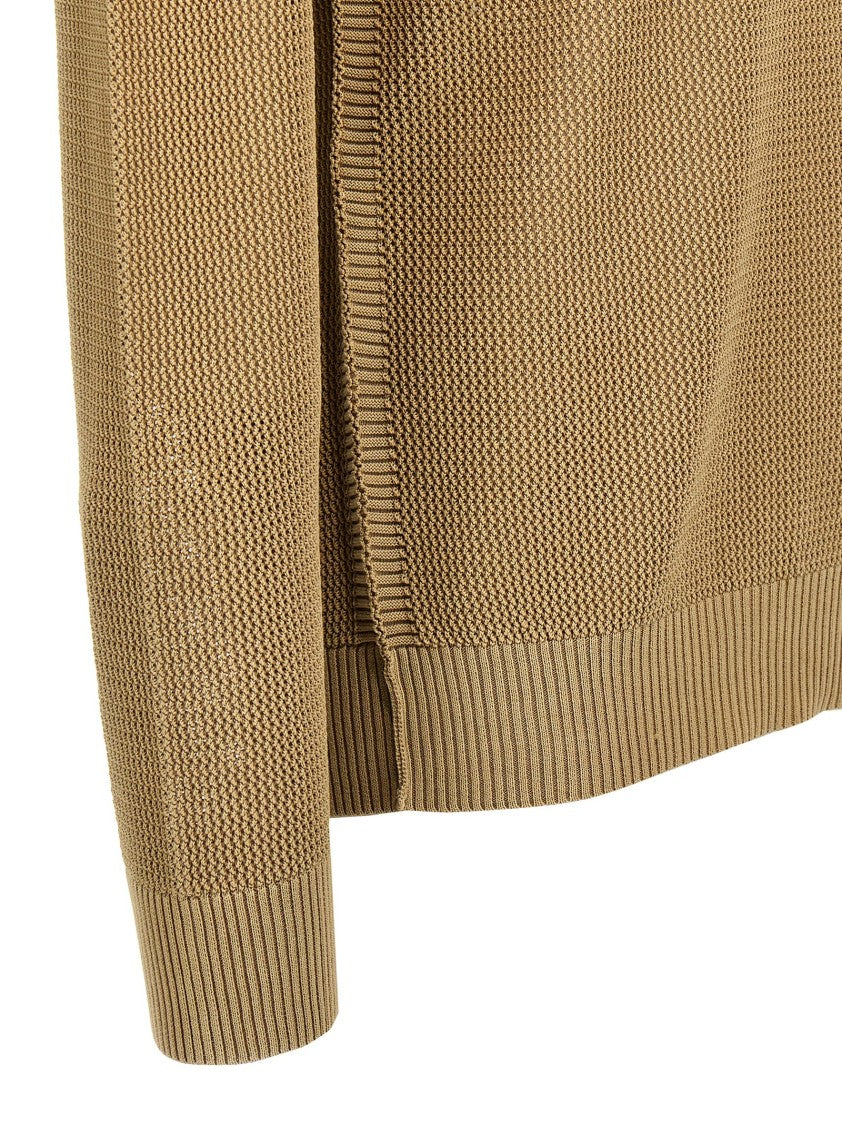 Roberto Collina Mesh Effect Knitted Cotton Sweater