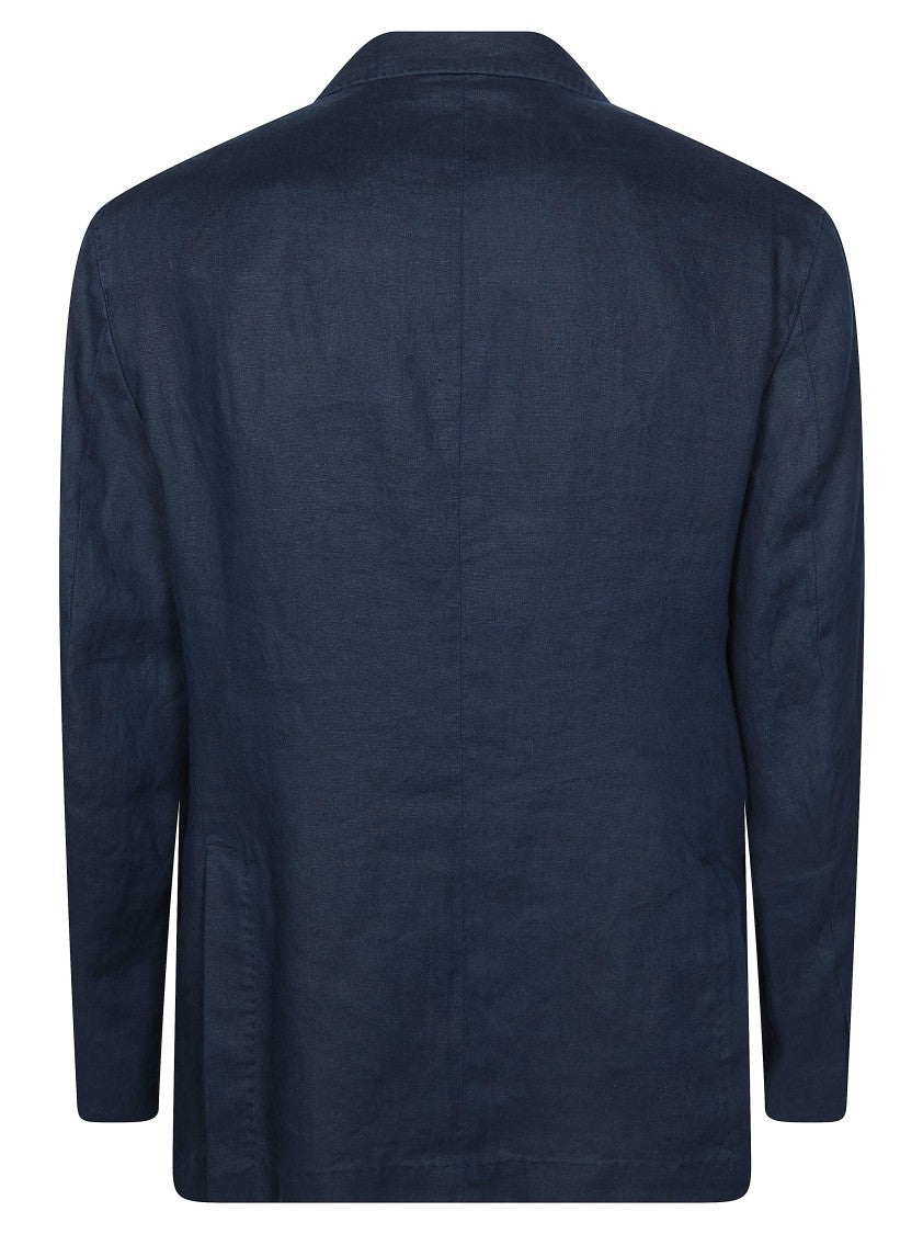 Manuel Ritz Deep Navy Premium Linen Patch Pocket Suit