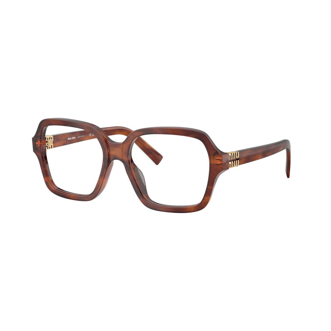 Miu Miu 0Mu 03Yv Oversized Tortoiseshell Square Frame Eyeglasses