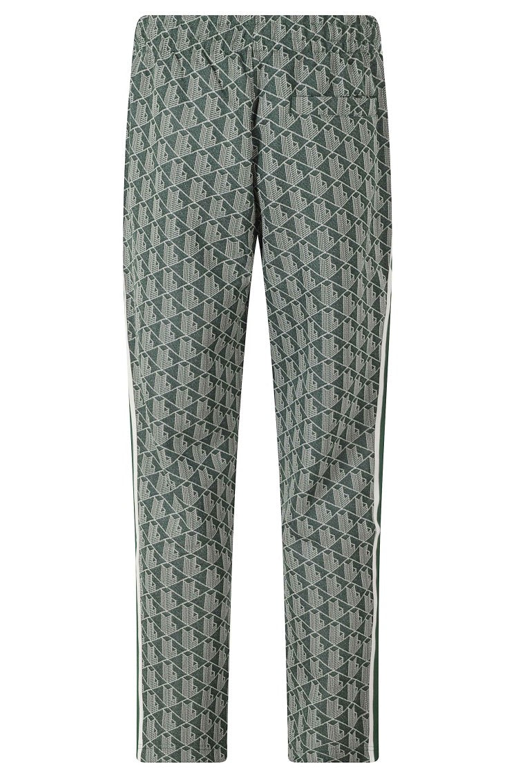 Lacoste Green Op-Art Suit Drawstring Polyester-Blend Pants