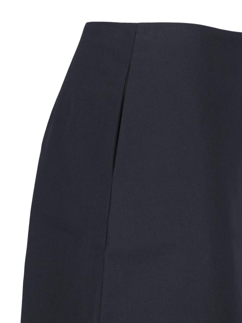 Sibel Saral Black Lauren Wool-Blend Midi Skirt