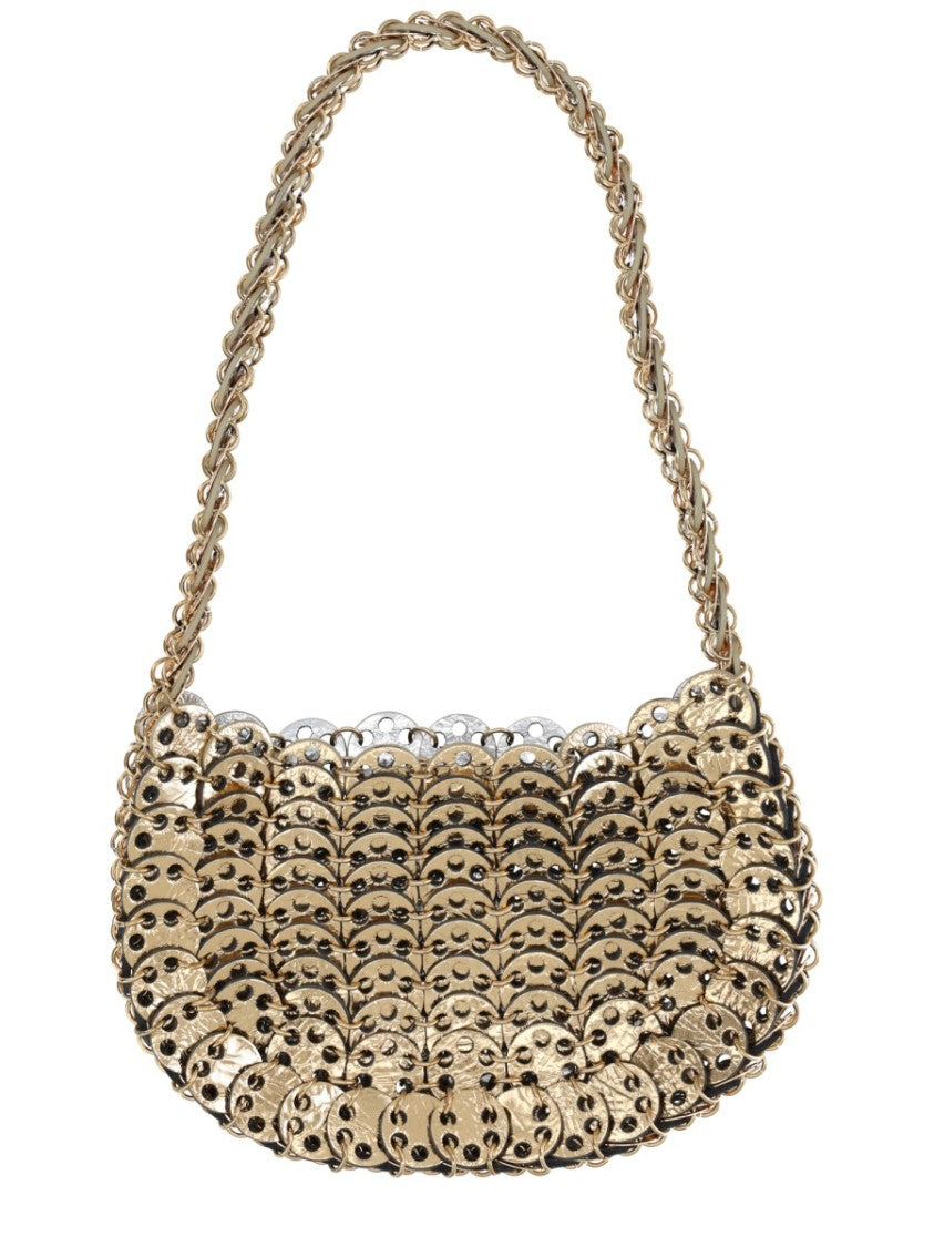 Rabanne Moon Flip Crescent Metallic Bag