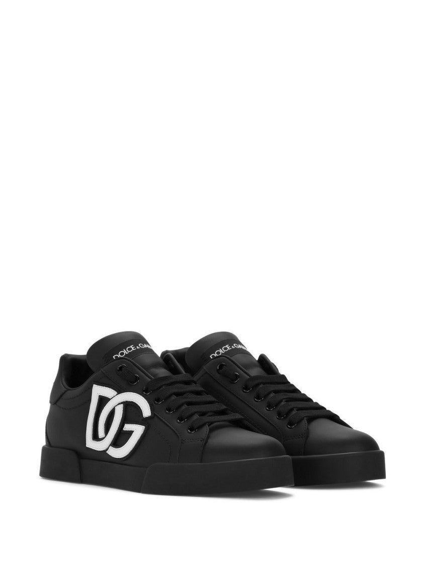 Dolce & Gabbana Low-Top Portofino Sneakers With Calfskin Leather