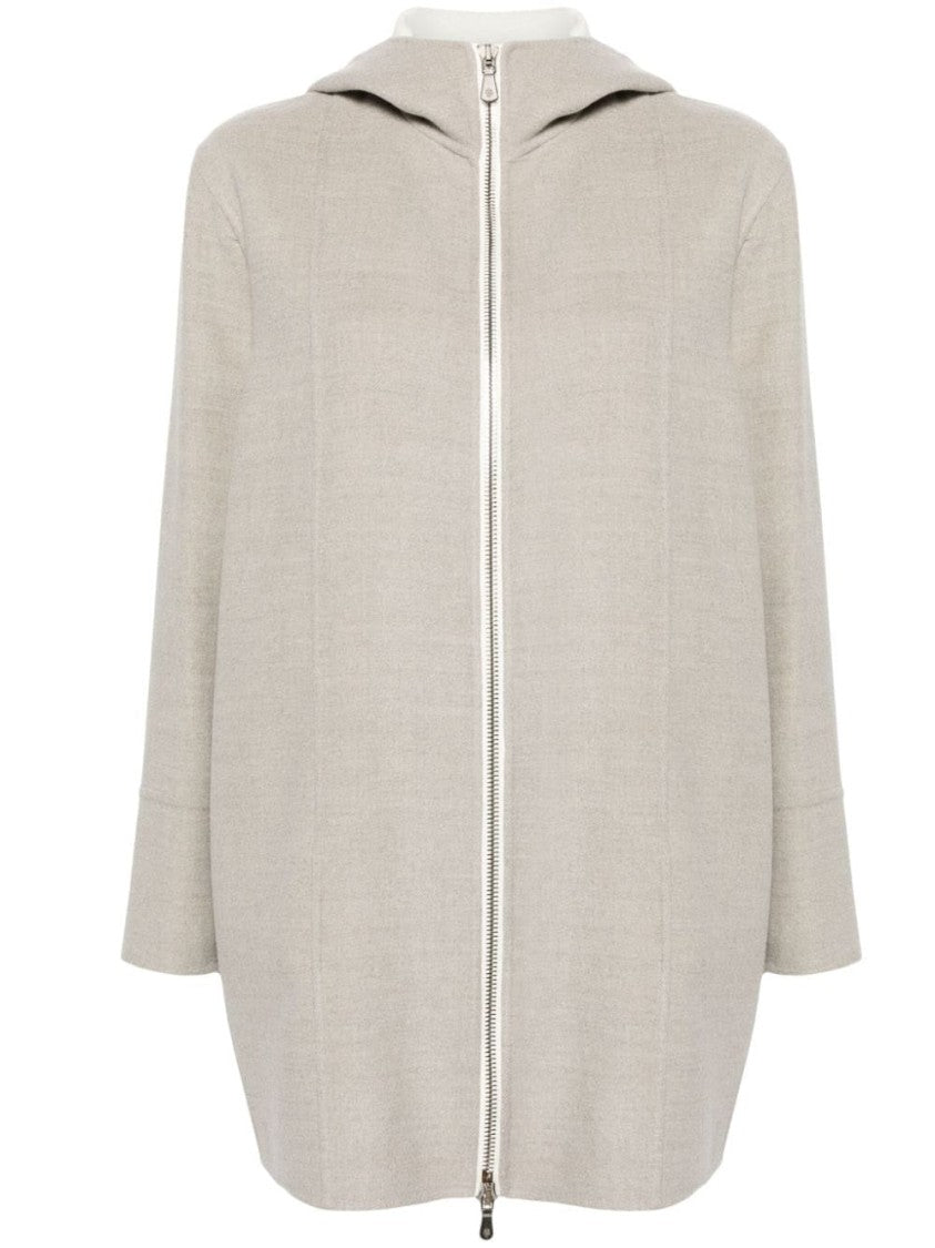 Eleventy Full Zip Hooded Jacket With Silhouette