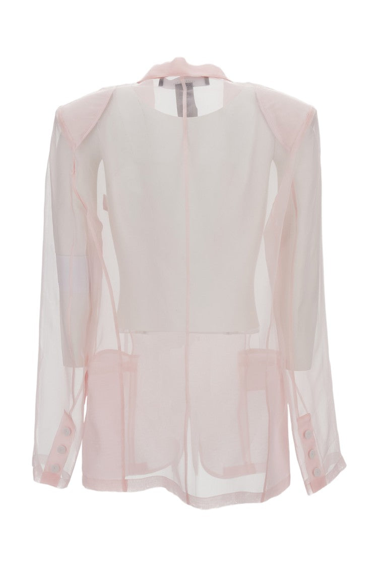 Federica Tosi Organza Silk Single-Breasted Blazer