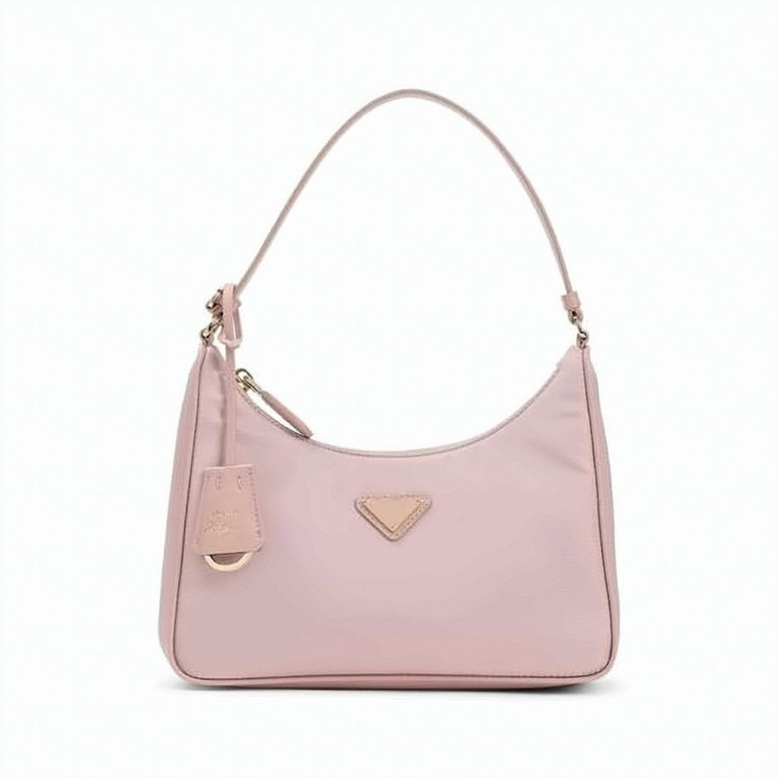 Prada Rectangular Nylon Shoulder Bag With Leather Strap