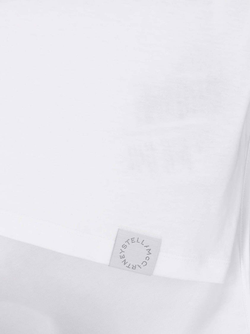 Stella Mccartney White Printed Cotton Tank Top