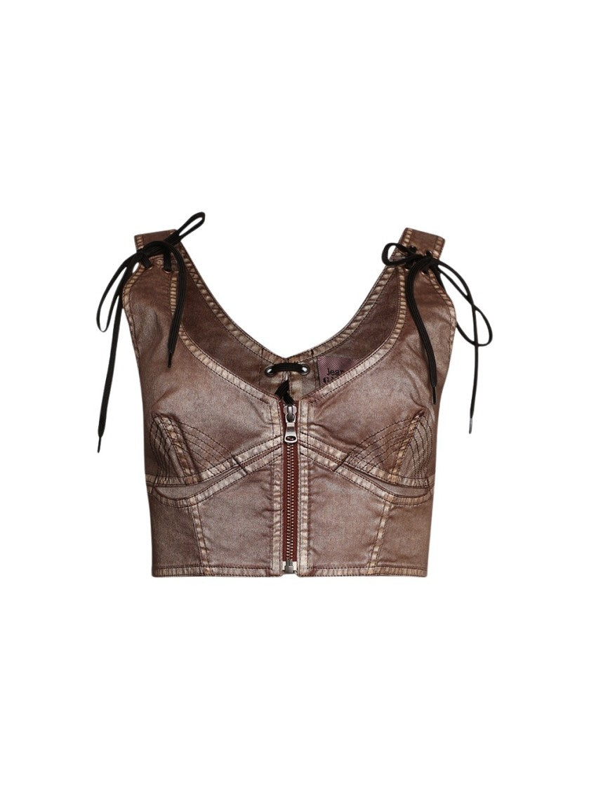 Jean Paul Gaultier Laced Crop Top