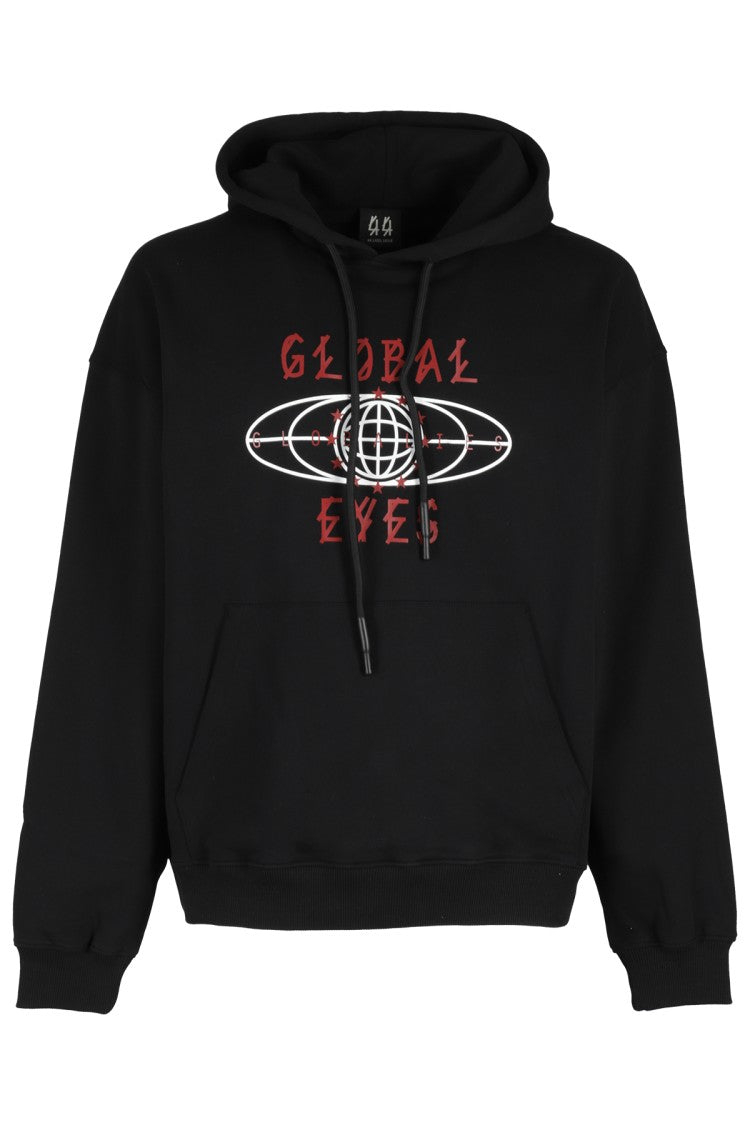 44 Label Group Black Cotton Hoodie