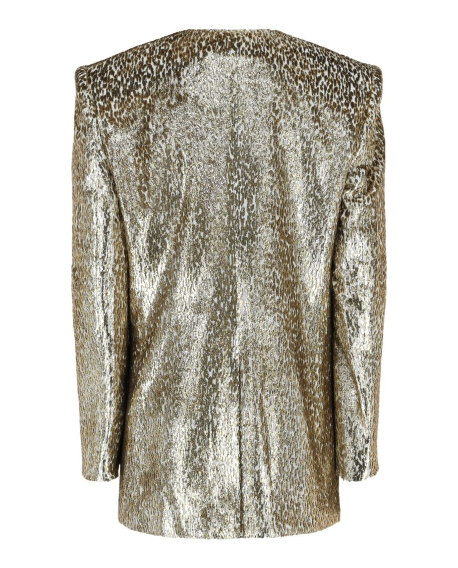 Givenchy Animal Print Single-Breasted Blazer
