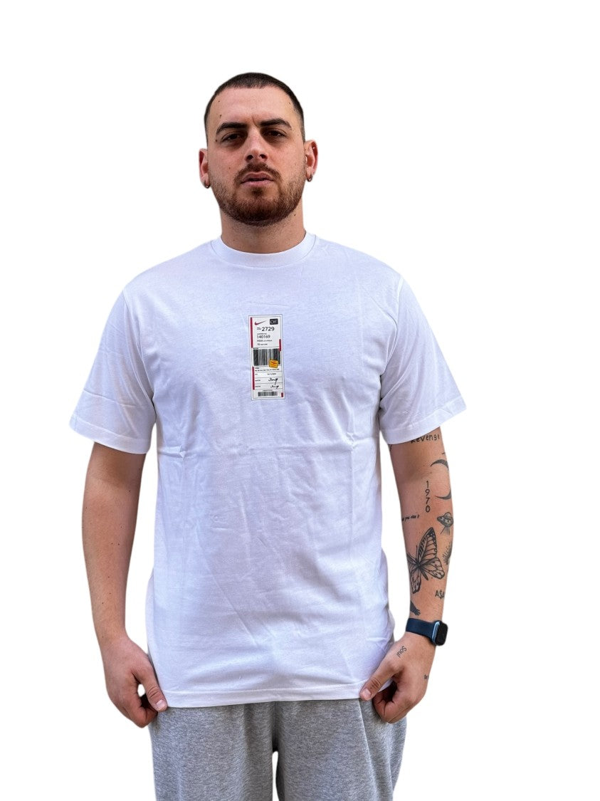 Nike X Off-White Distinctive White T-Shirt With Experimental Design Elements