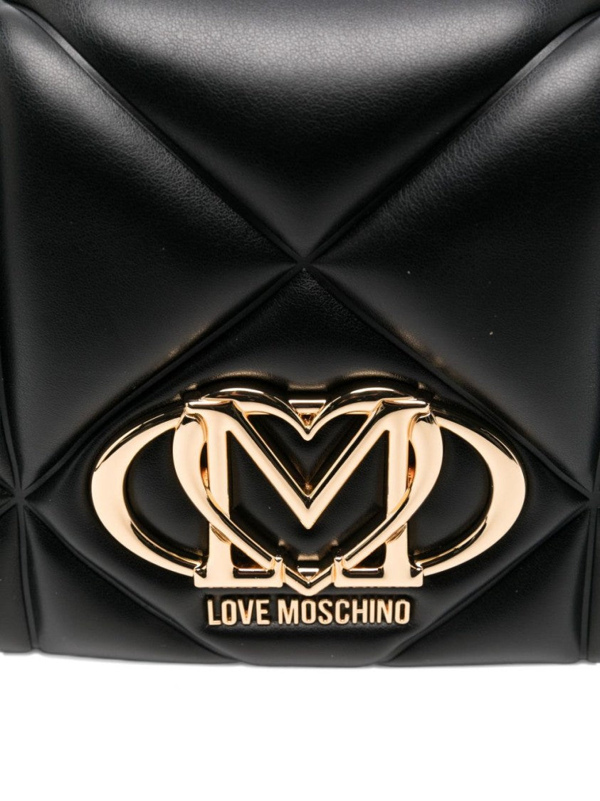 Love Moschino Quilted Shoulder Bag With Gold-Tone Logo