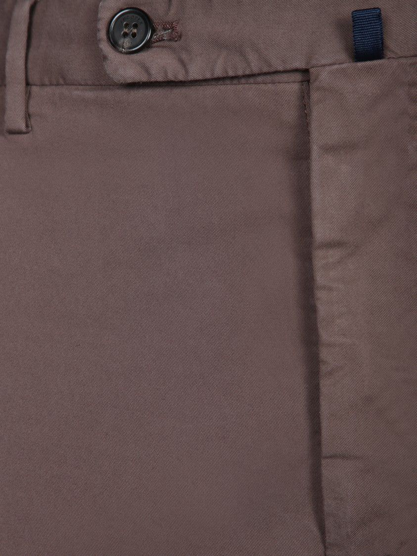 Incotex Tailored Brown Trousers With Comfortable Cotton-Elastane Blend