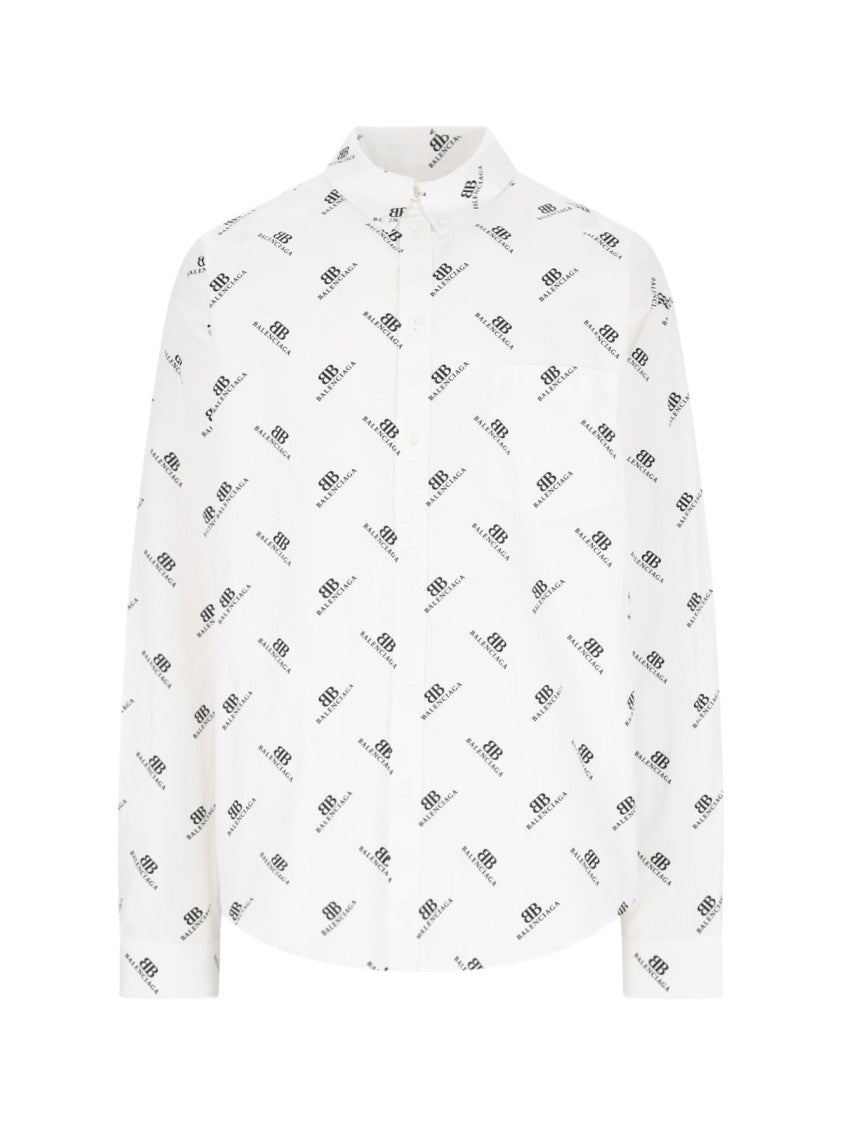 Balenciaga Classic Logo Shirt – White