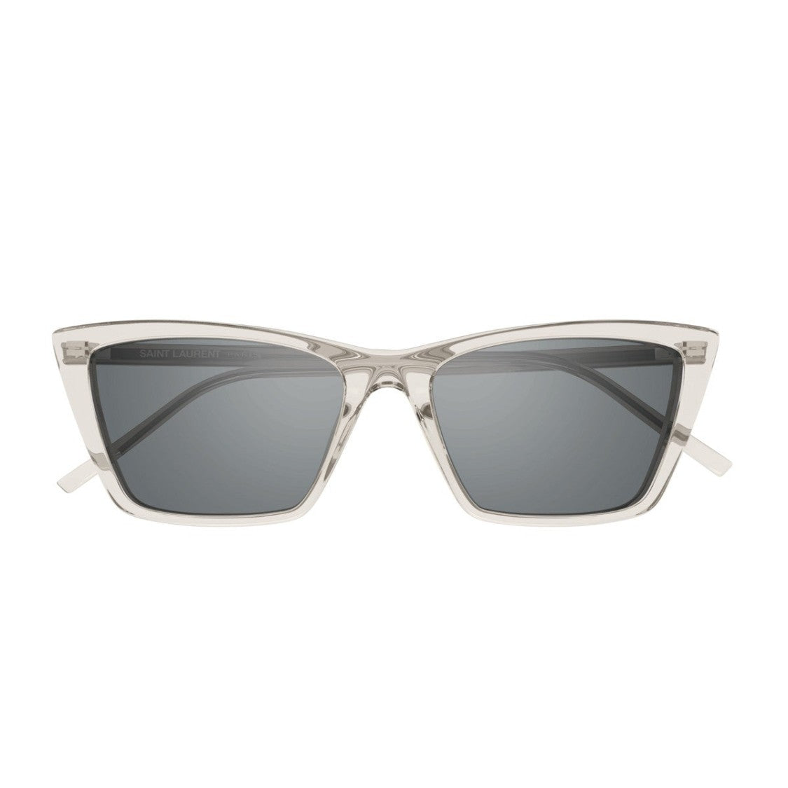 Saint Laurent Transparent Mica Thin Sl Logo Sl 737 Cat-Eye Acetate Sunglasses