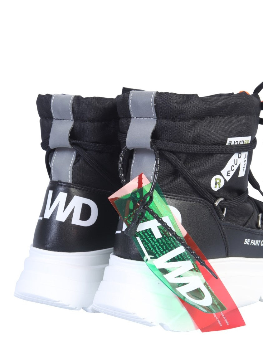 Forward High-Top Black Nylon Boots