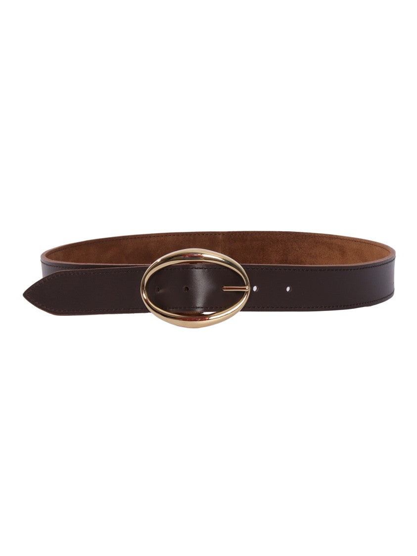Claudio Orciani Suede Calf Gold Buckle Belt