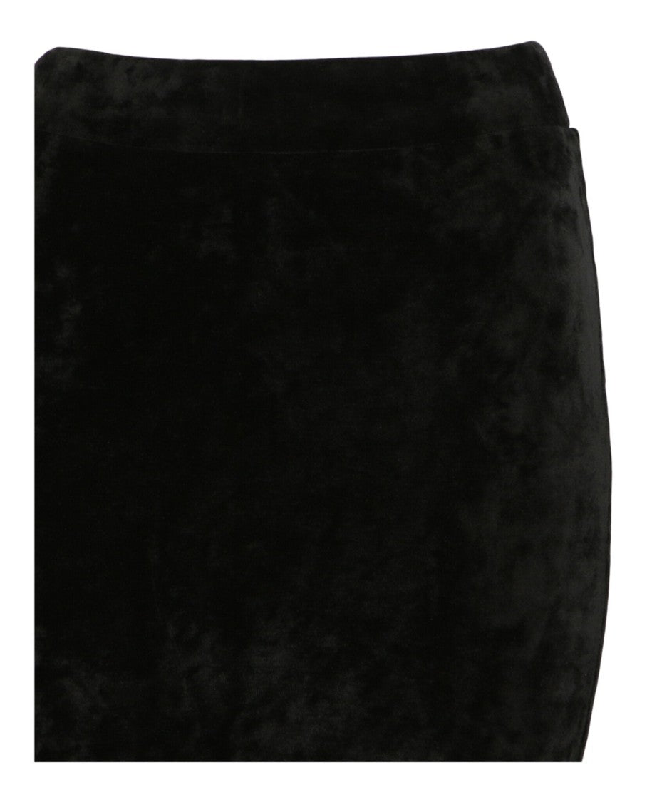 Balenciaga Plush Velvet Mini Skirt With Drawstring Feature