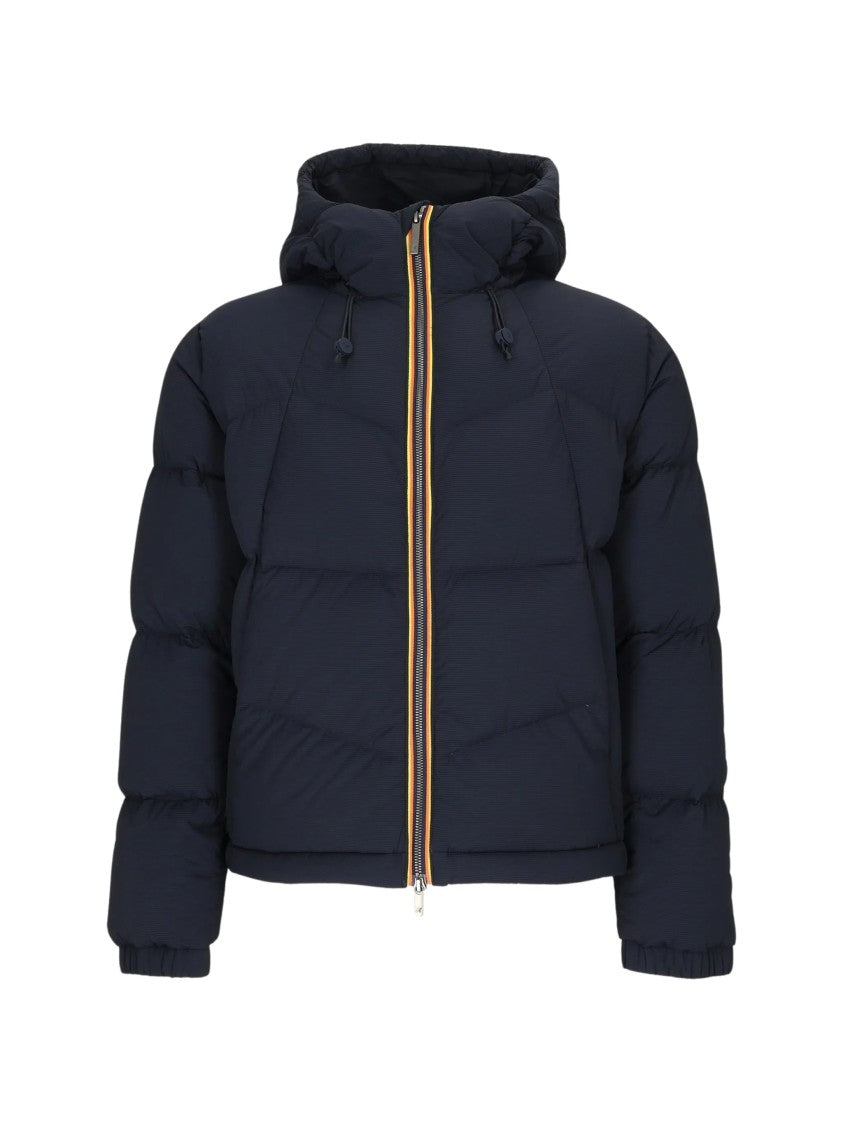 K-Way Quill Fancy Quilted Down Hooded Jacket