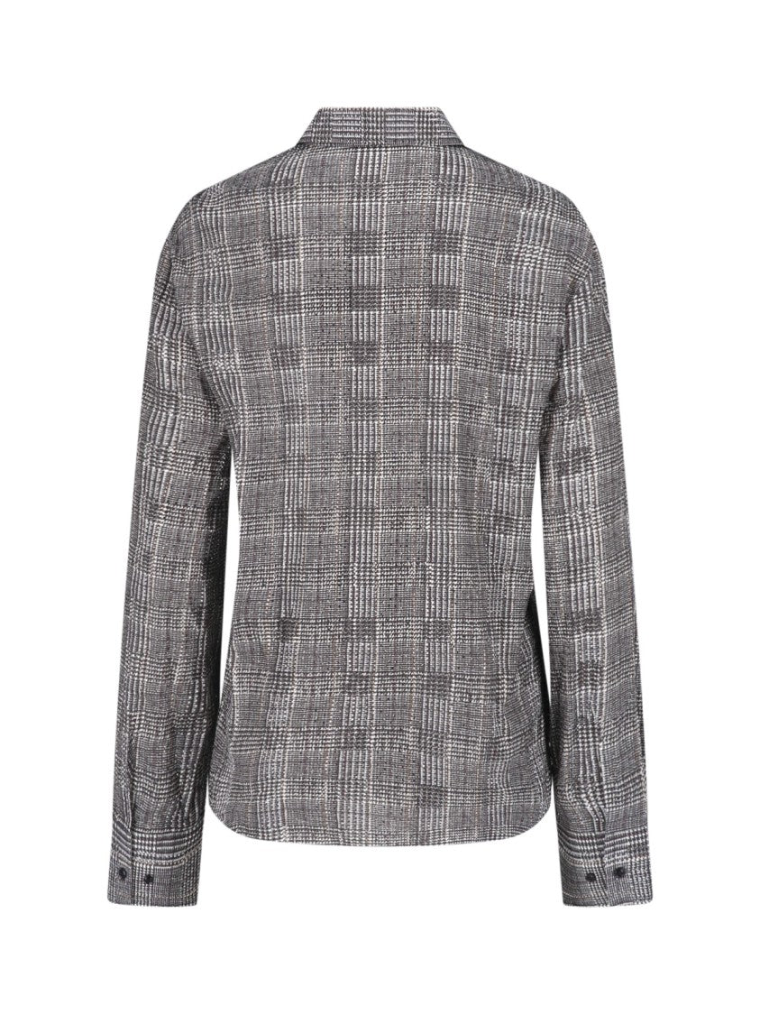 Ermanno Scervino Prince Of Wales Check Viscose Formal Shirt