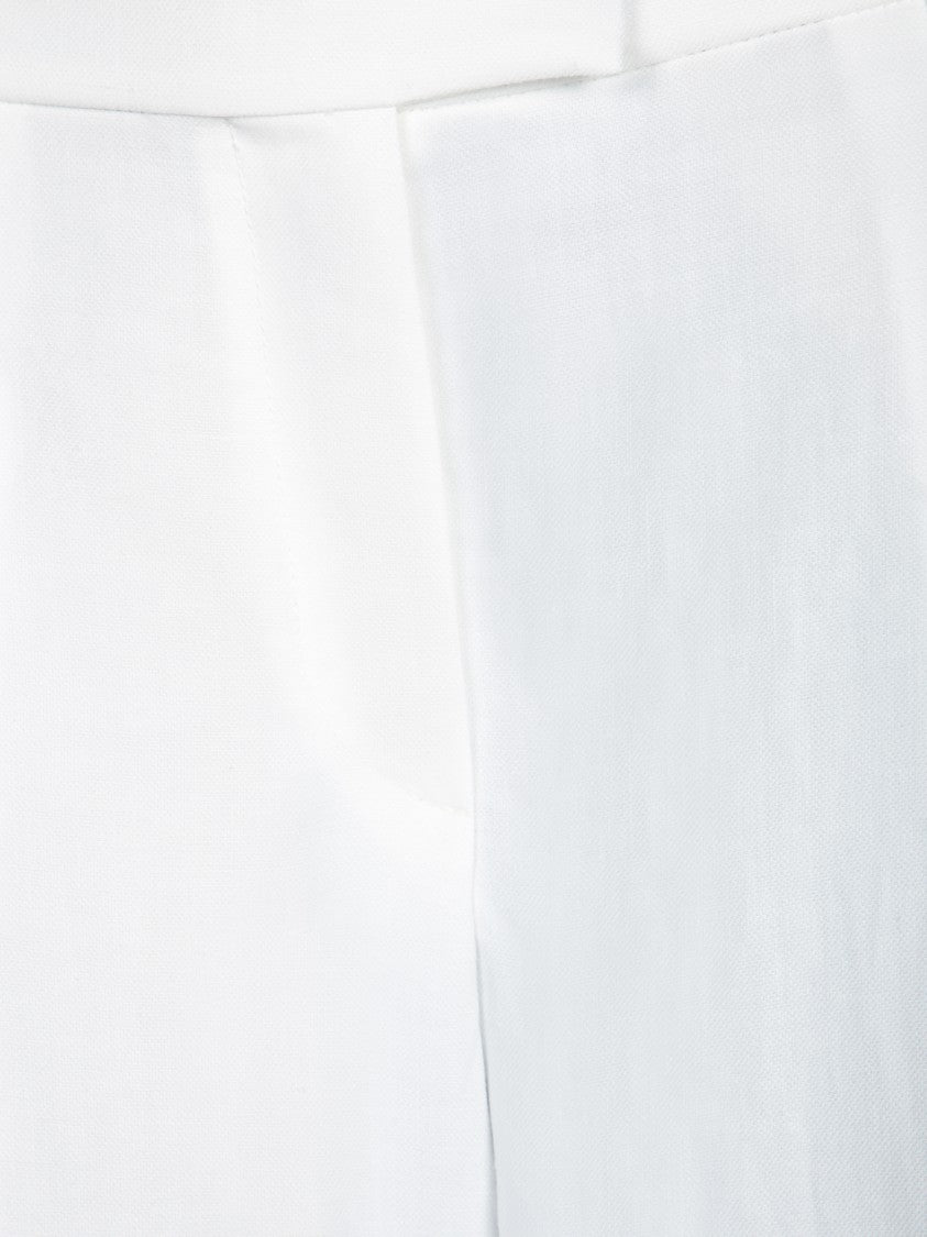 Pinko Wide-Leg White Trousers With Tailored Fit