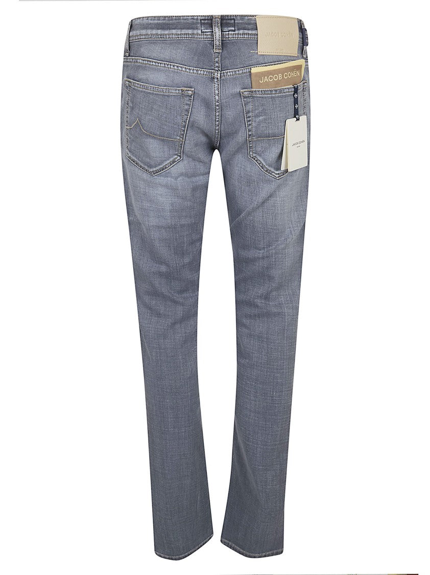 Jacob Cohen Light Grey Denim Jeans With Classic Fit