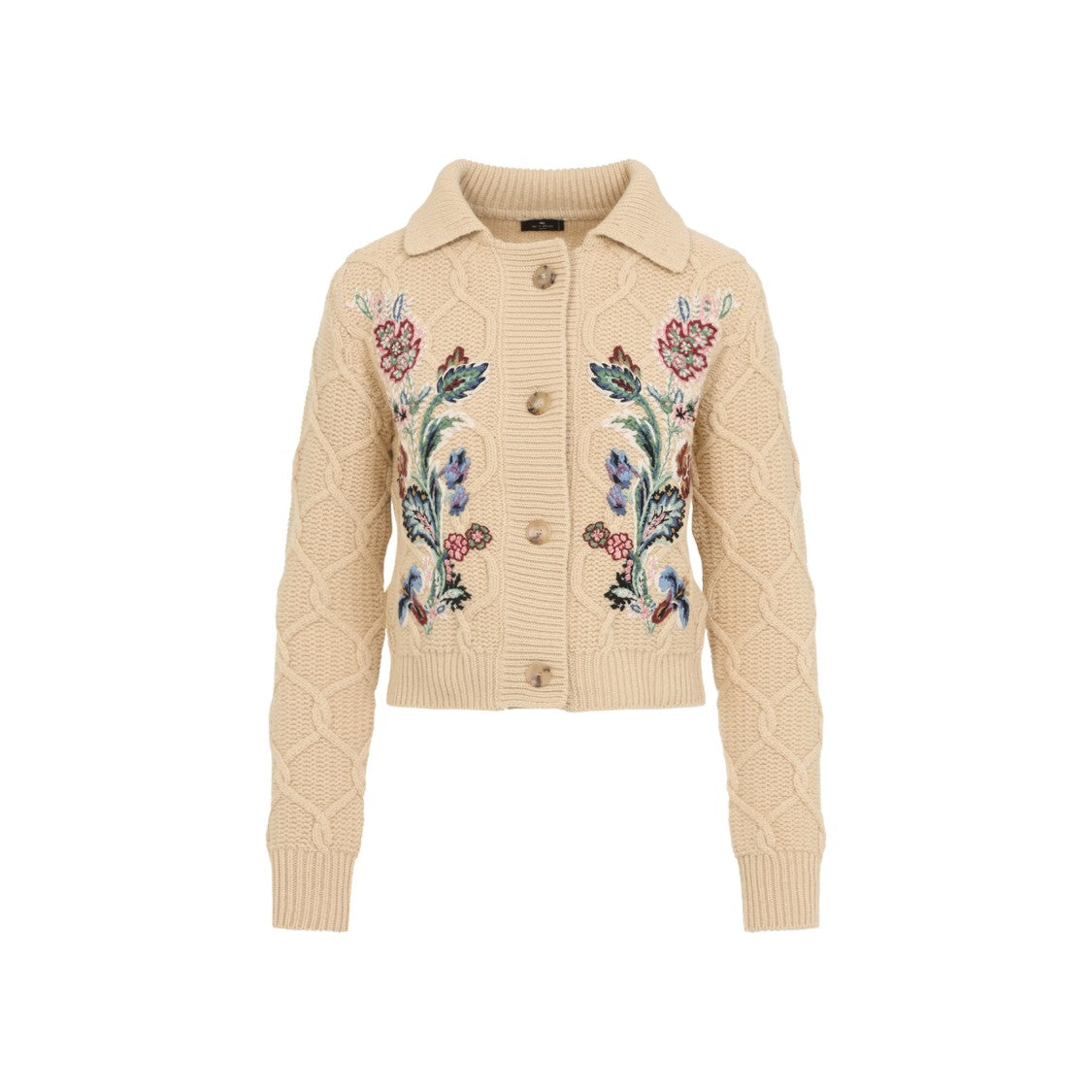 Etro Beige Wool Knitwear Cardigan