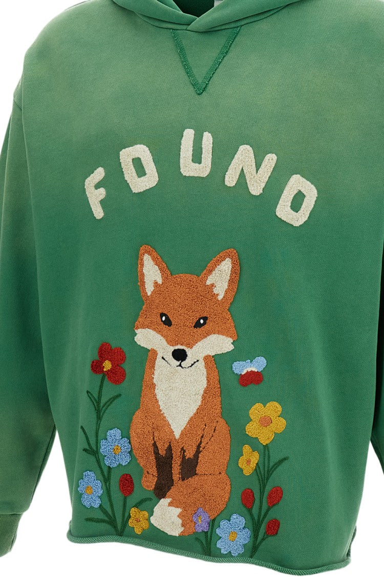 Found Chenille Embroidered Wildlife Hoodie