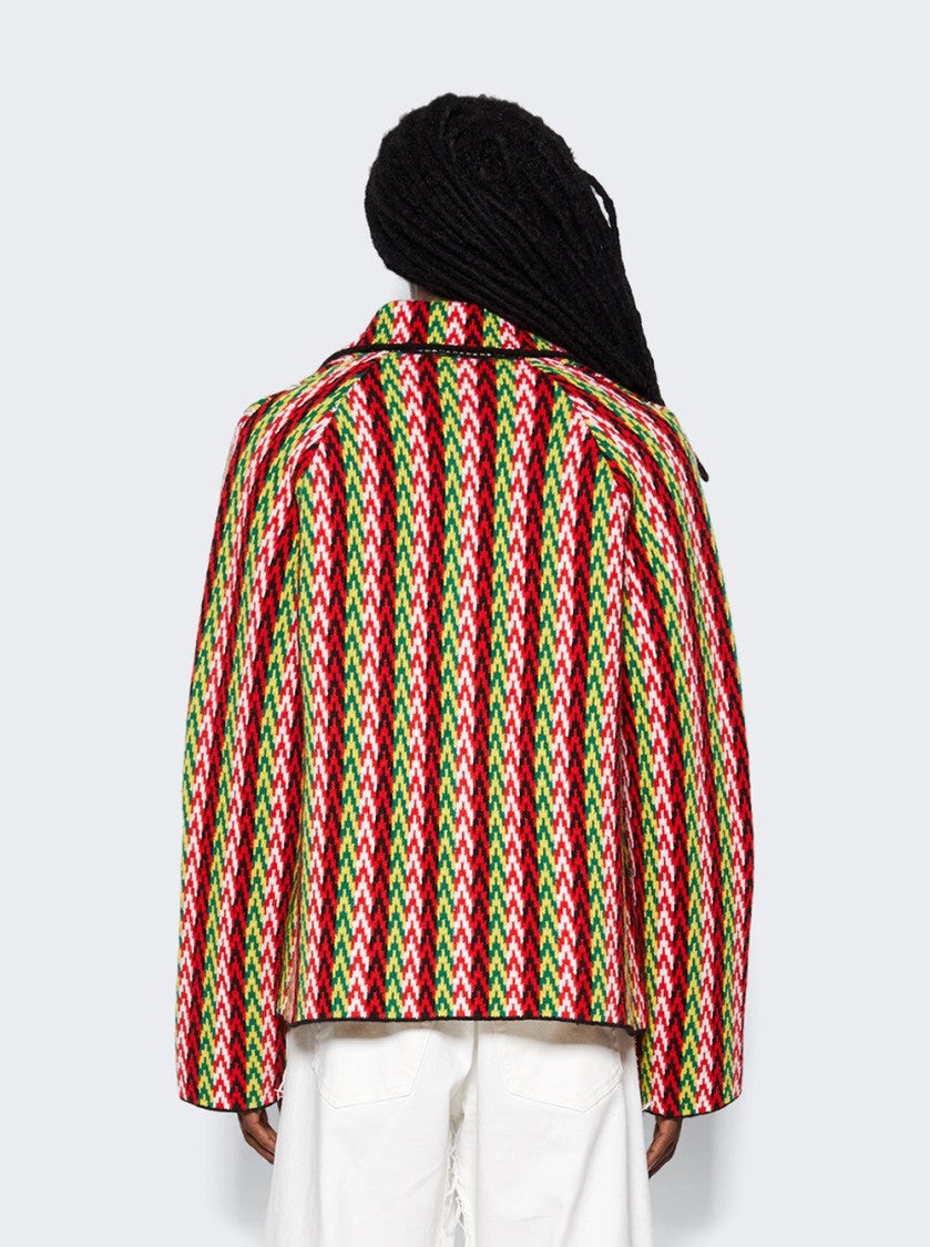 Lanvin Curb Chevron Knit Jacket