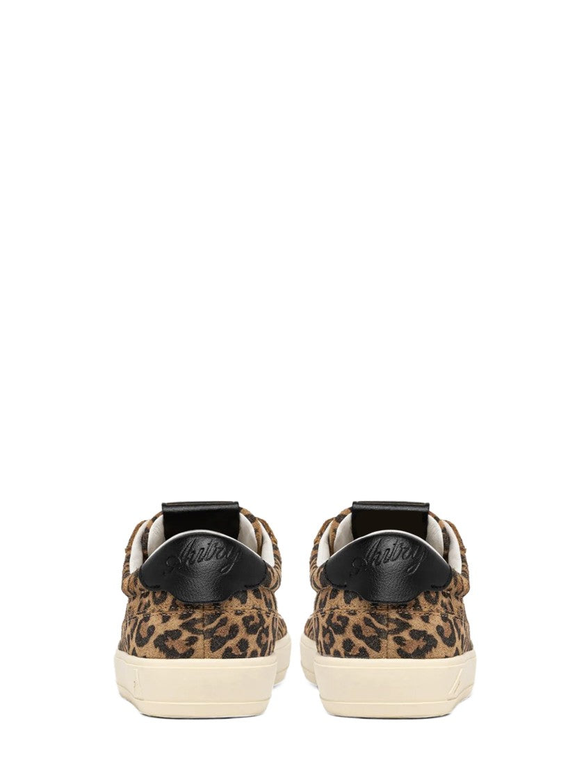 Autry Leopard Print Suede And Canvas Low-Top Sneakers