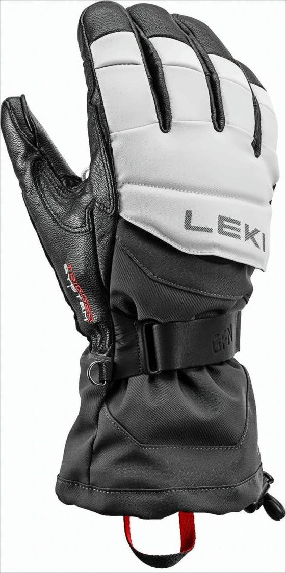 Leki Padded Goat Leather Gloves With Adjustable Cuffs