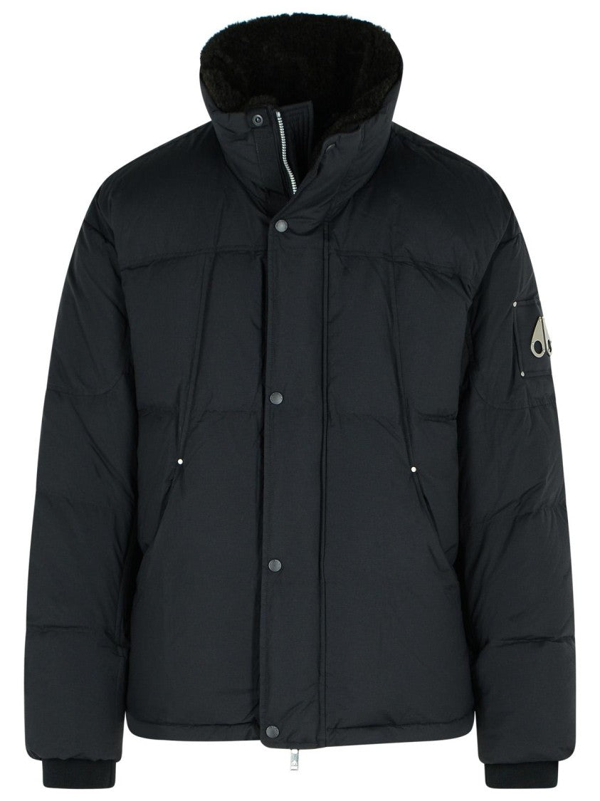 Moose Knuckles 'Everest Puffer' Black Cotton Blend Down Jacket