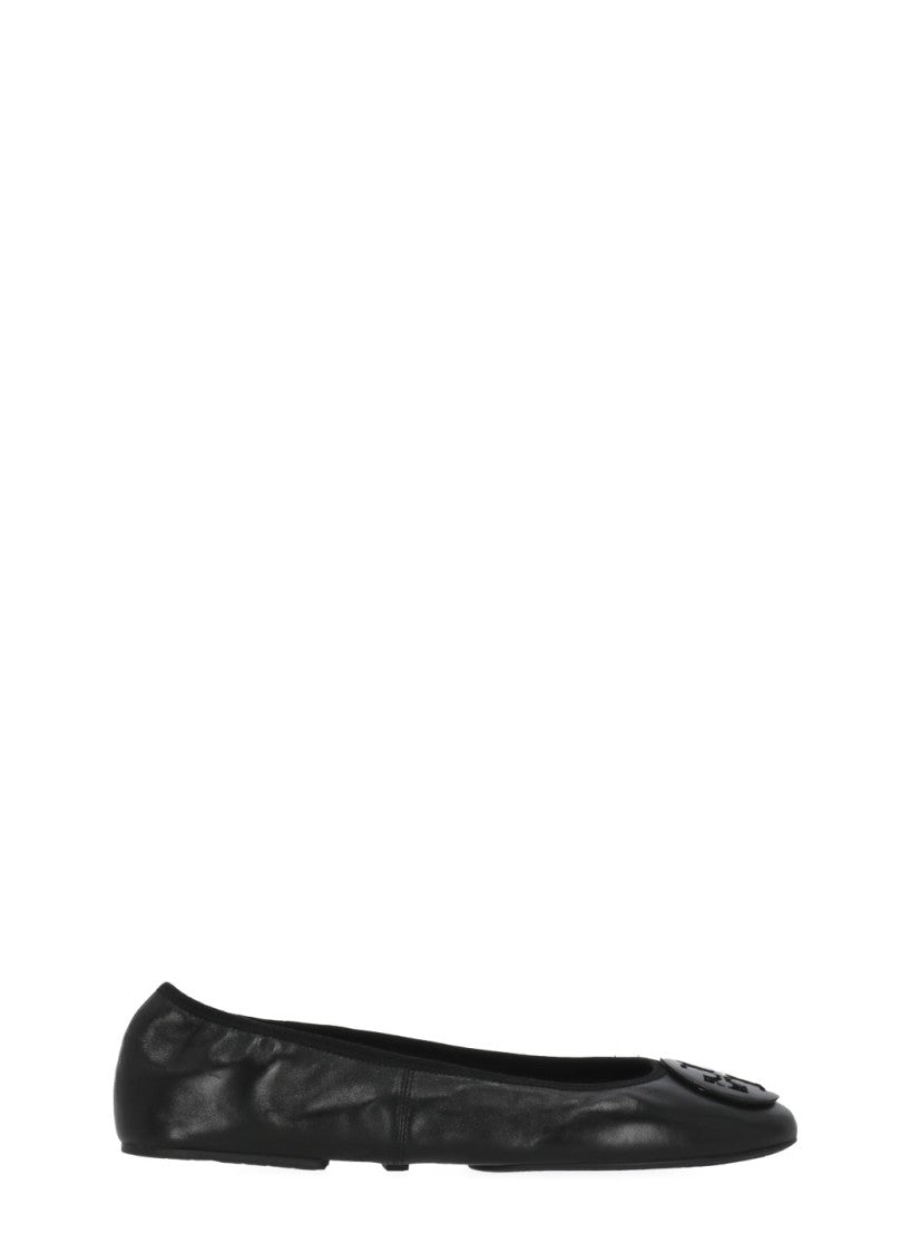 Tory Burch Black Reva Leather Flats