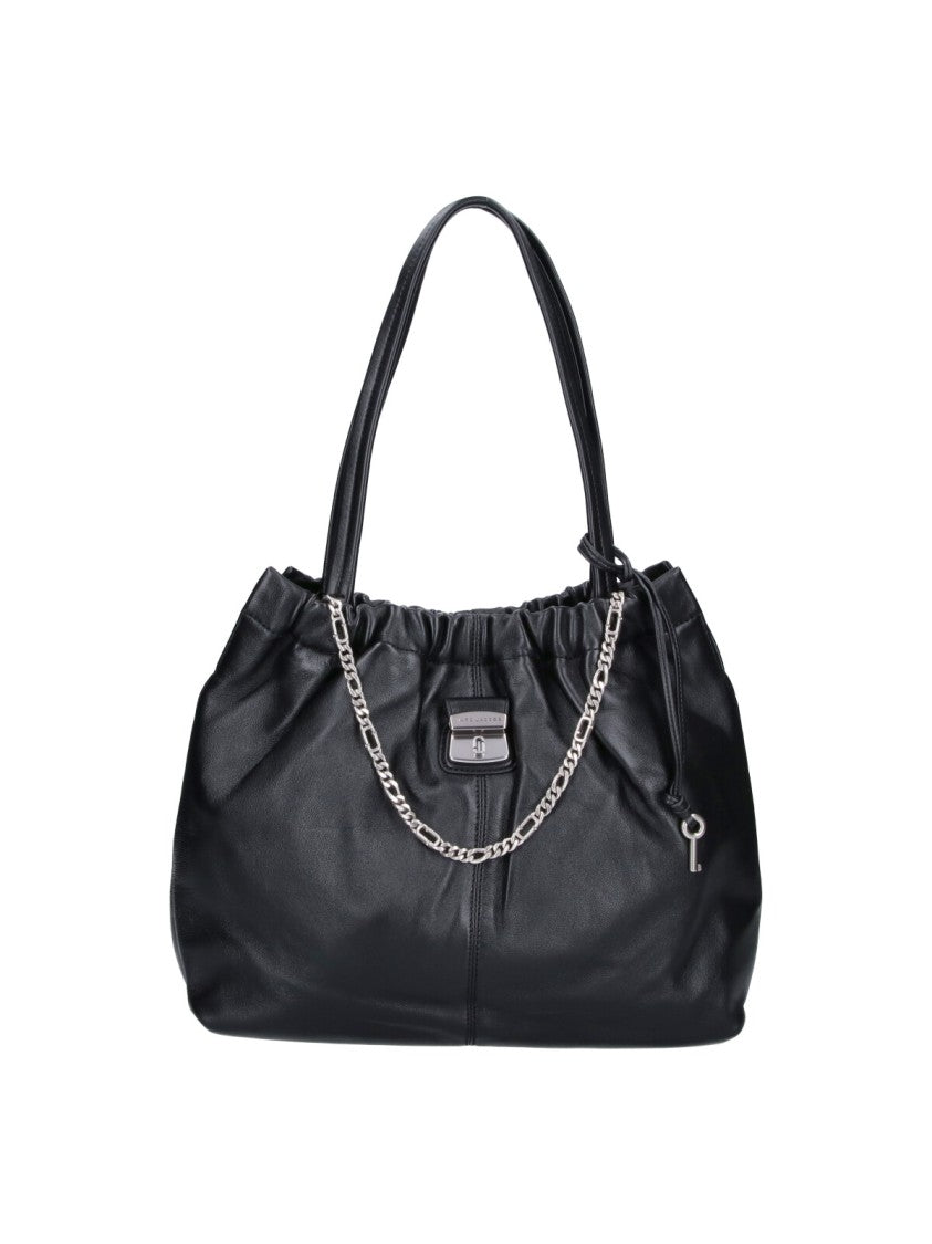 Marc Jacobs Black The Christina Gathered Lambskin Tote
