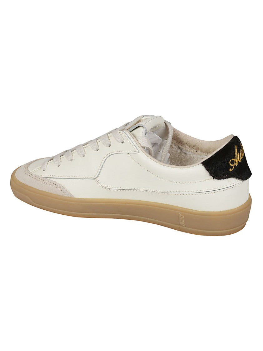 Autry Windscape Low White Leather Suede Sneakers