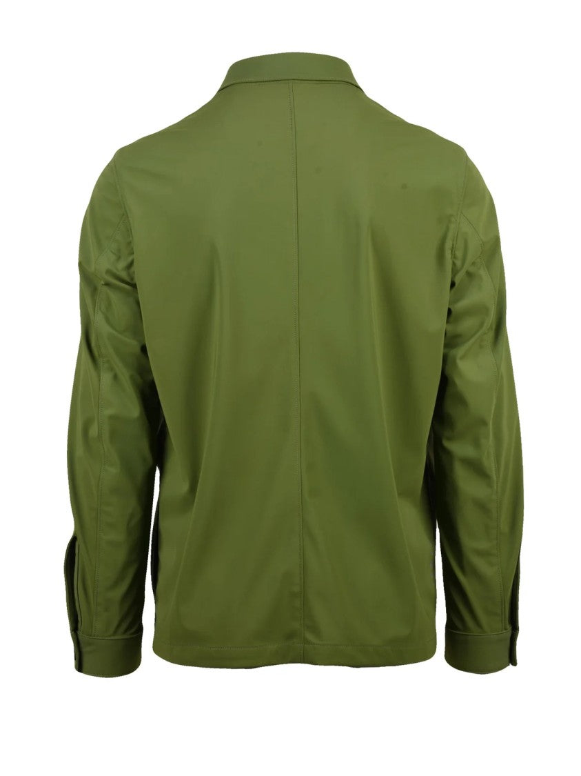 L.B.M. 1911 Green Technical Modern Fit Stretch Polyamide Shirt