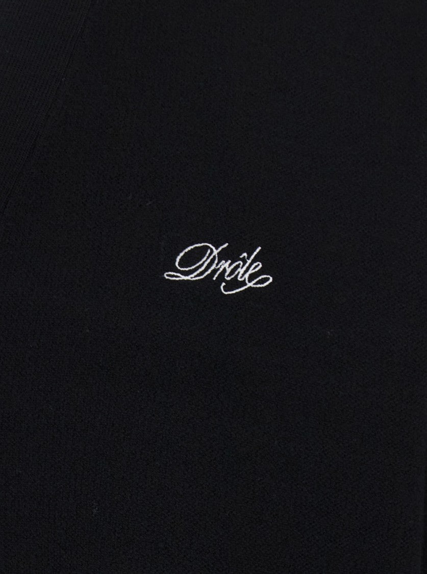 Drôle De Monsieur Classic V-Neck Black Cardigan