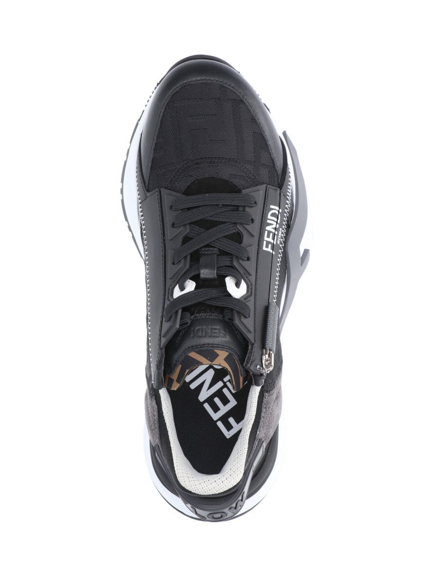 Fendi Low-Top "Flow" Sneakers – Black