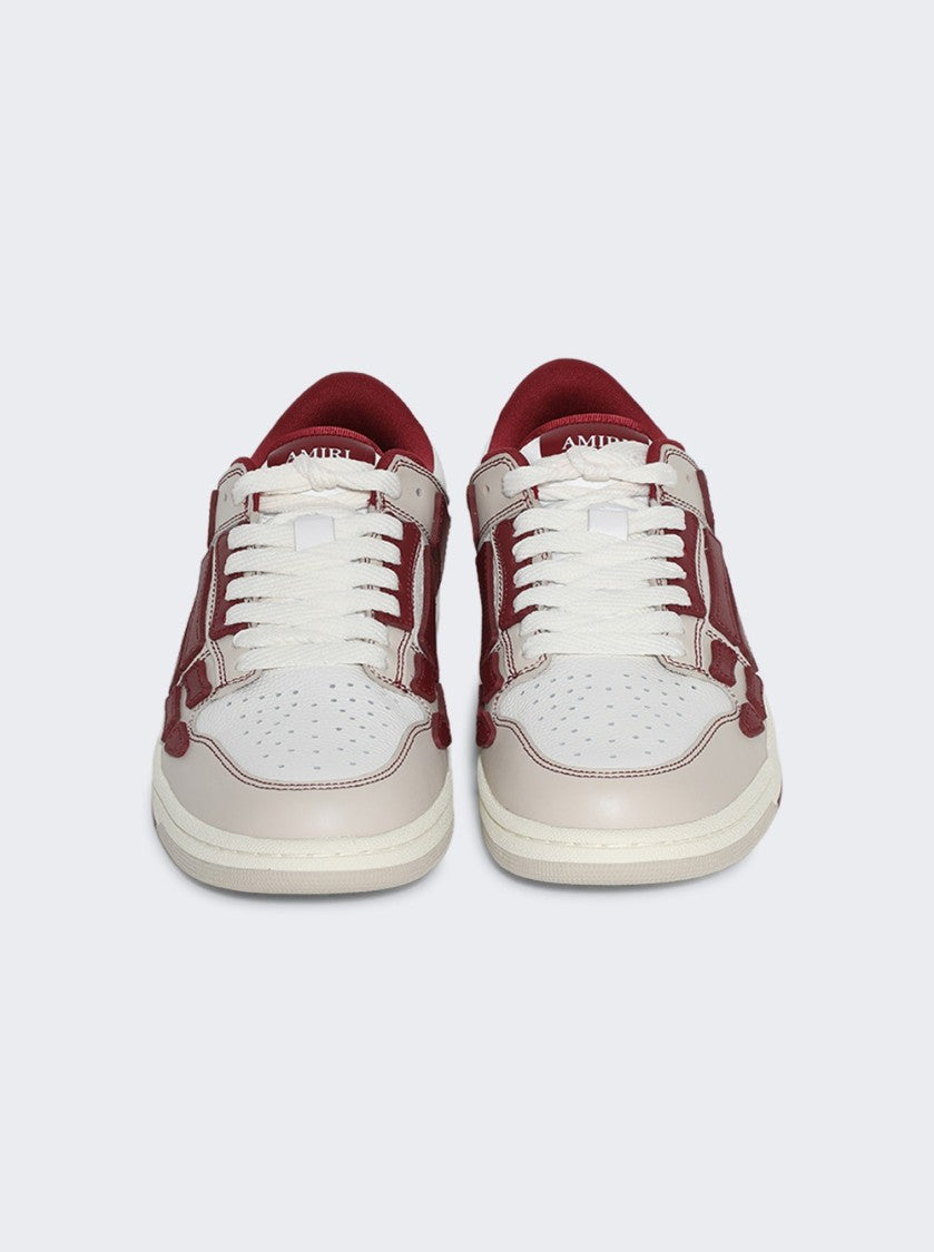 Amiri Varsity Skel Top Low Sneakers Deep Red
