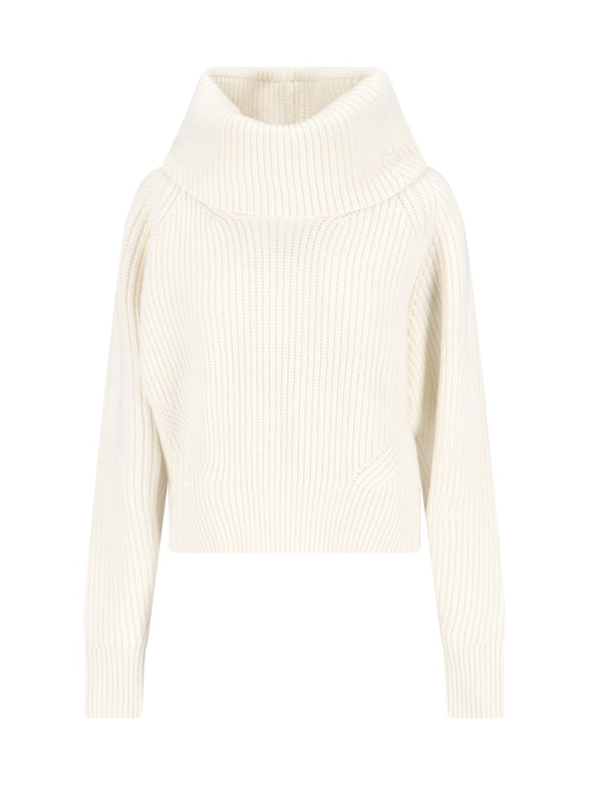 Sa Su Phi High-Neck Ribbed Knit Sweater