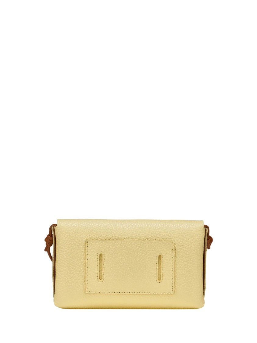 Zanellato Soft Yellow Silver Twist Lock Shoulder Bag