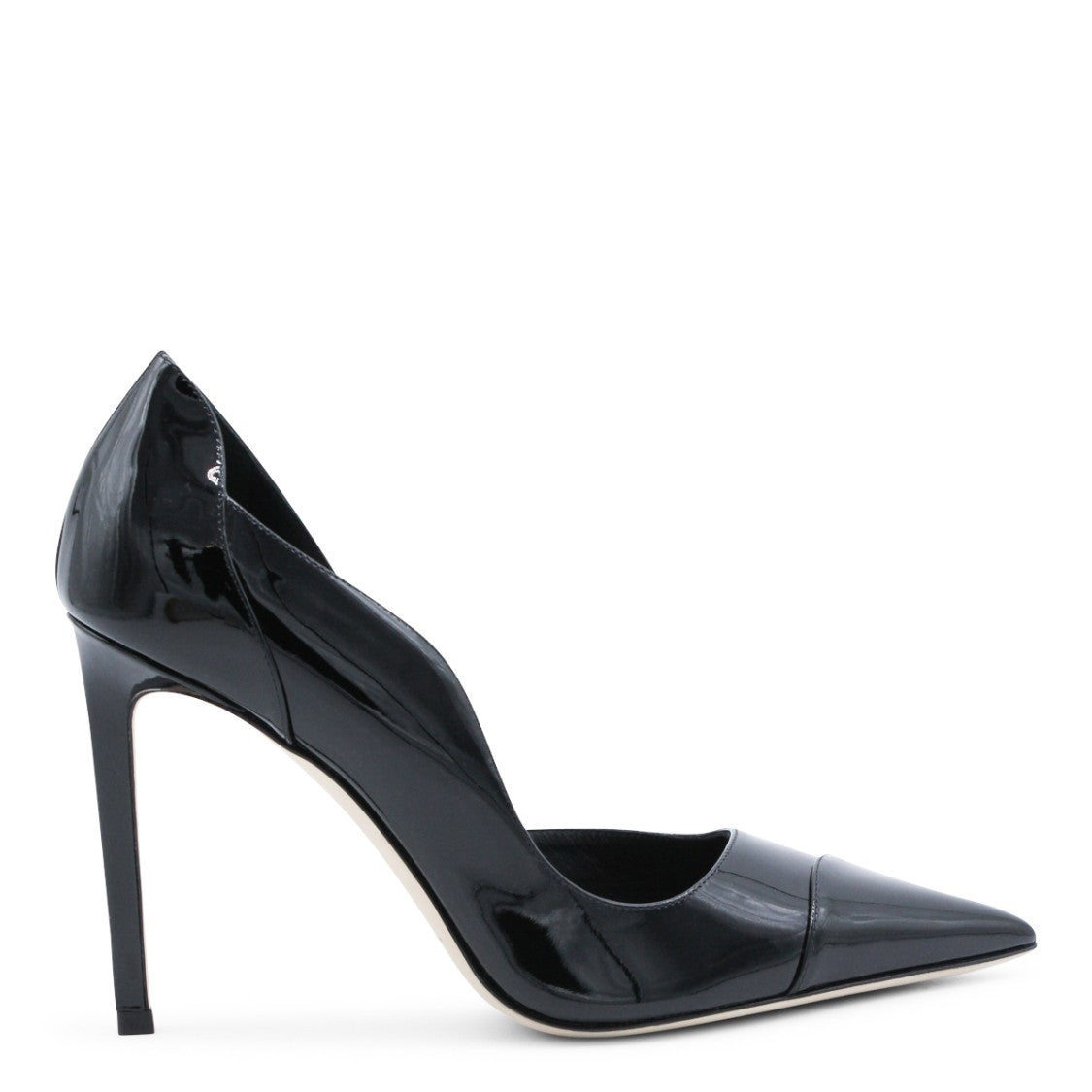 Jimmy Choo Pointed Toe Black Leather Stiletto Pumps