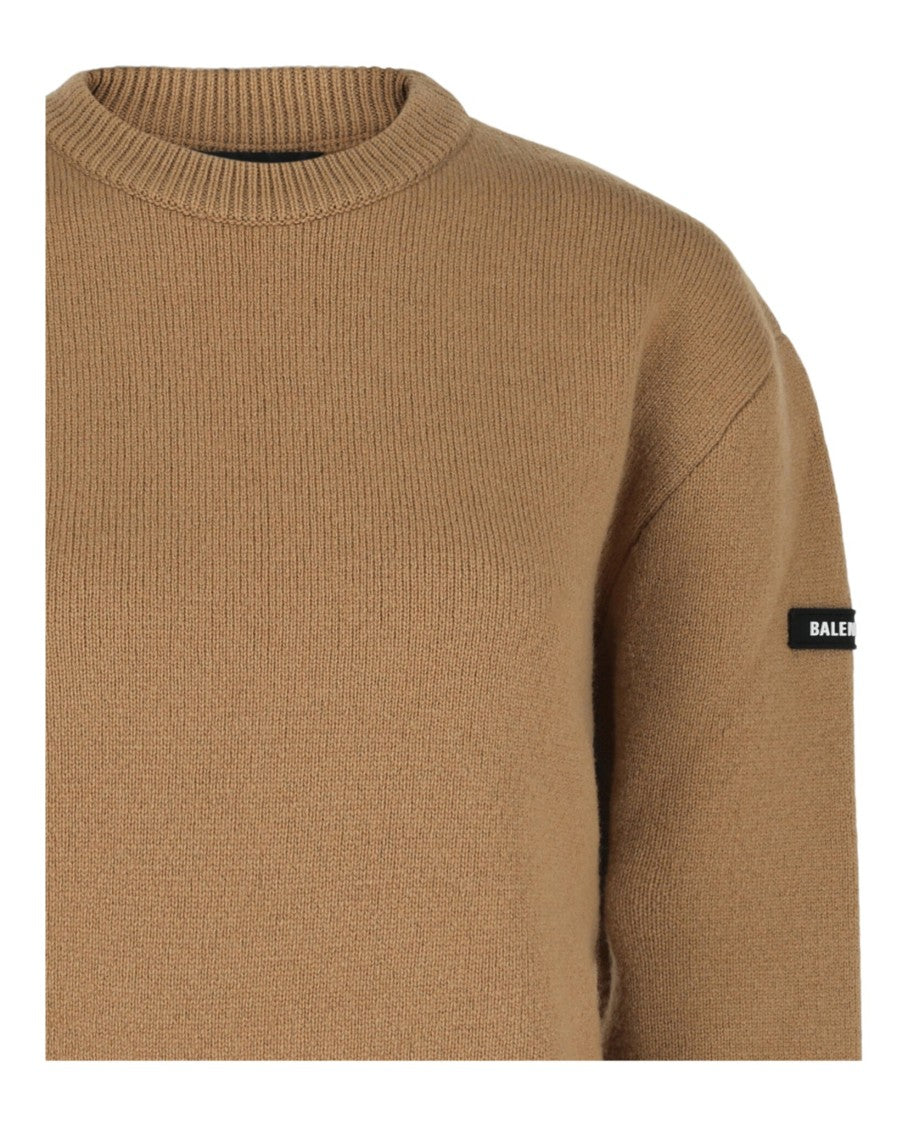 Balenciaga Cropped Wool Sweater