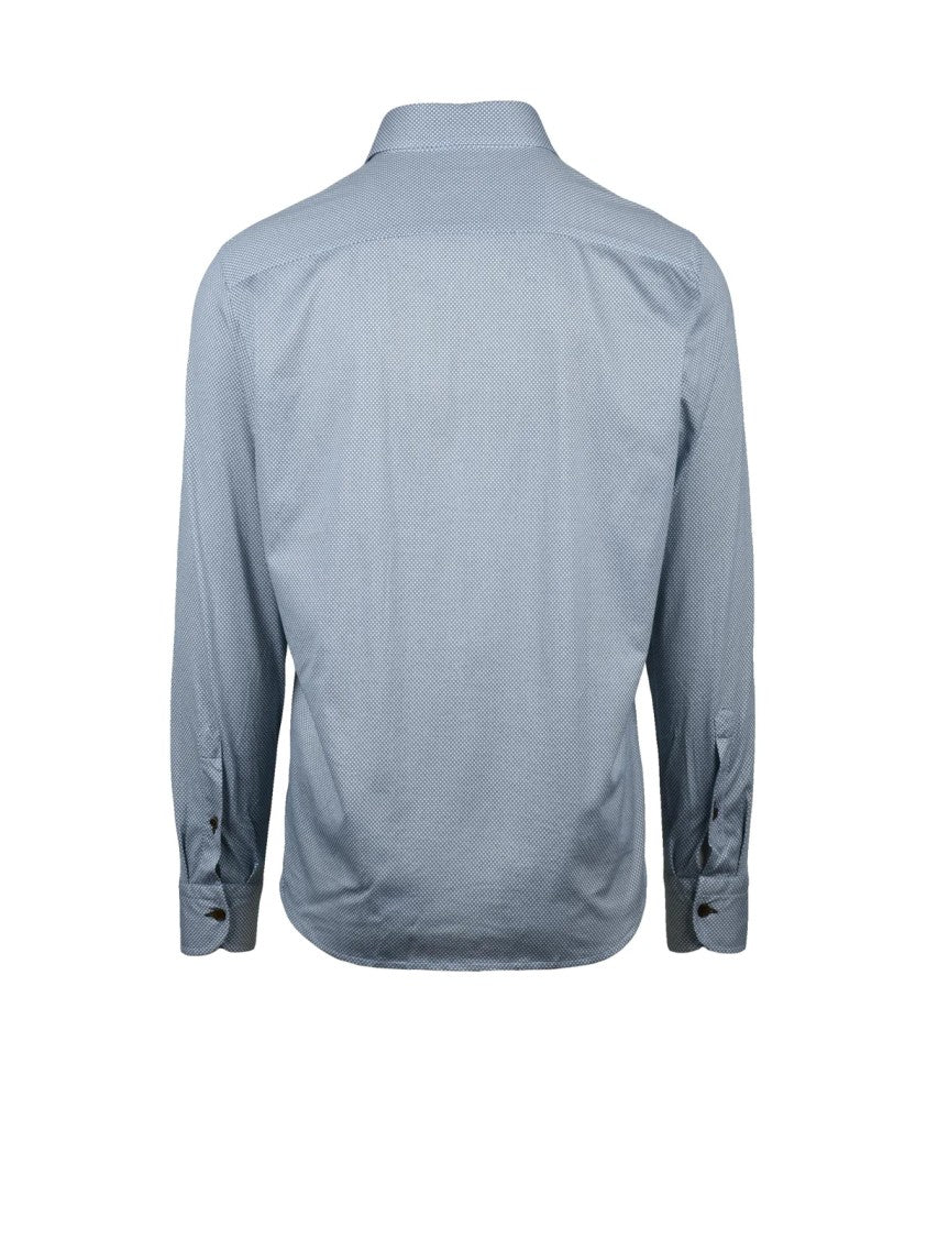 Sonrisa Fior Di Cotone Fior Di Cotone Long-Sleeve Shirt With Subtle Micro-Pattern